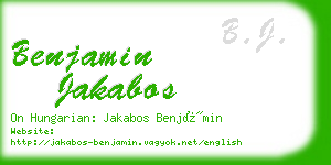 benjamin jakabos business card